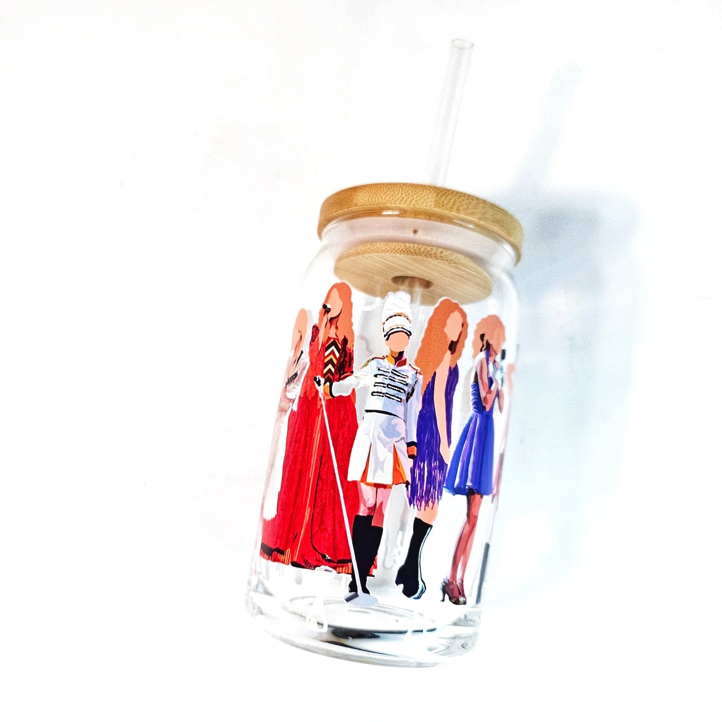 Taylor swift eras glass can cup | Coffee Glass | 16 oz glass can cup | Libbey wrapped