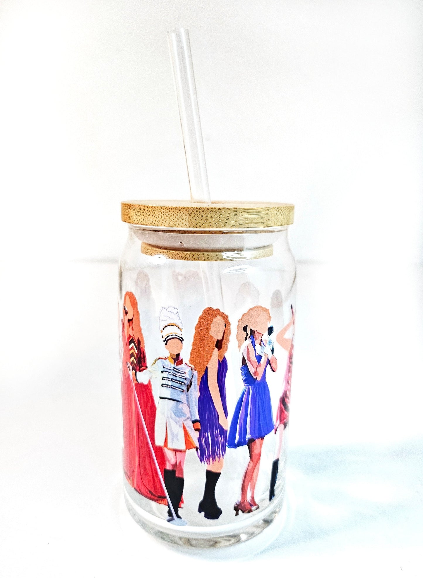 Taylor swift eras glass can cup | Coffee Glass | 16 oz glass can cup | Libbey wrapped