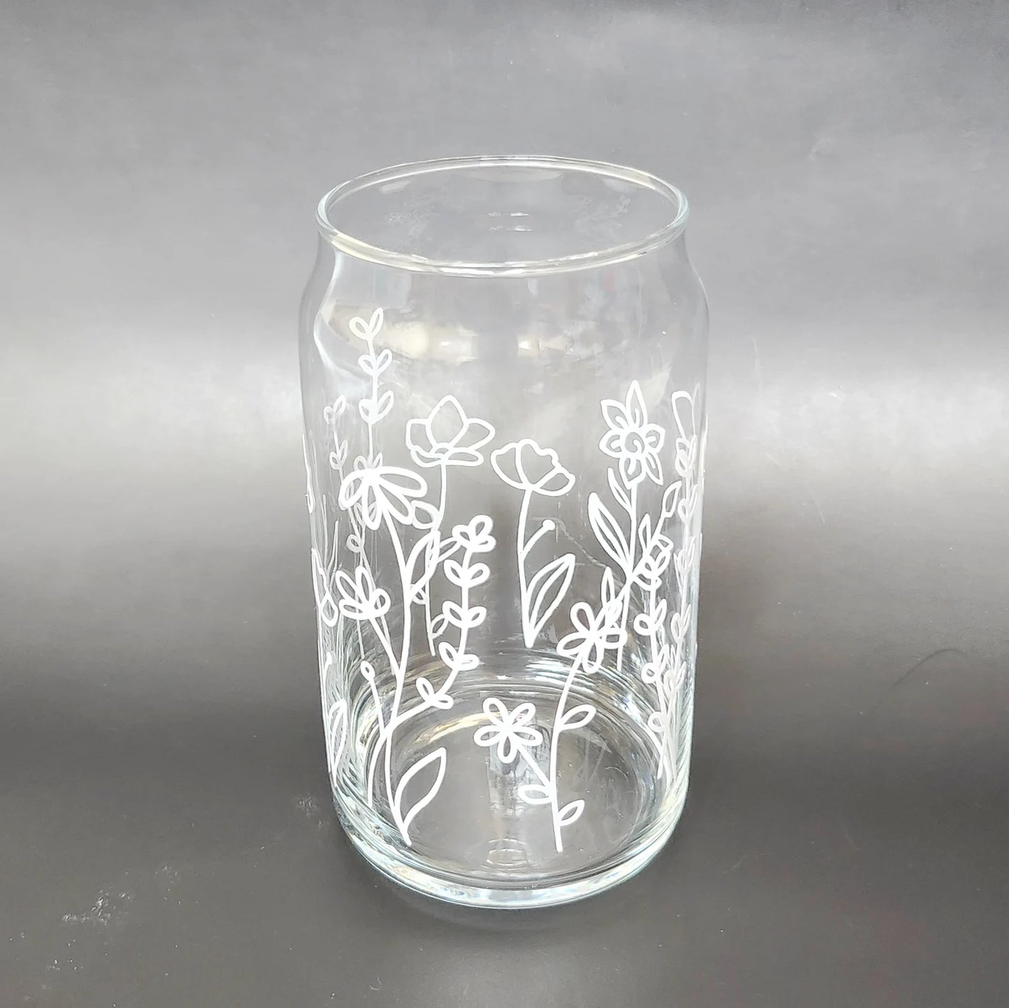 Wildflower Beer Can Glass 16 oz