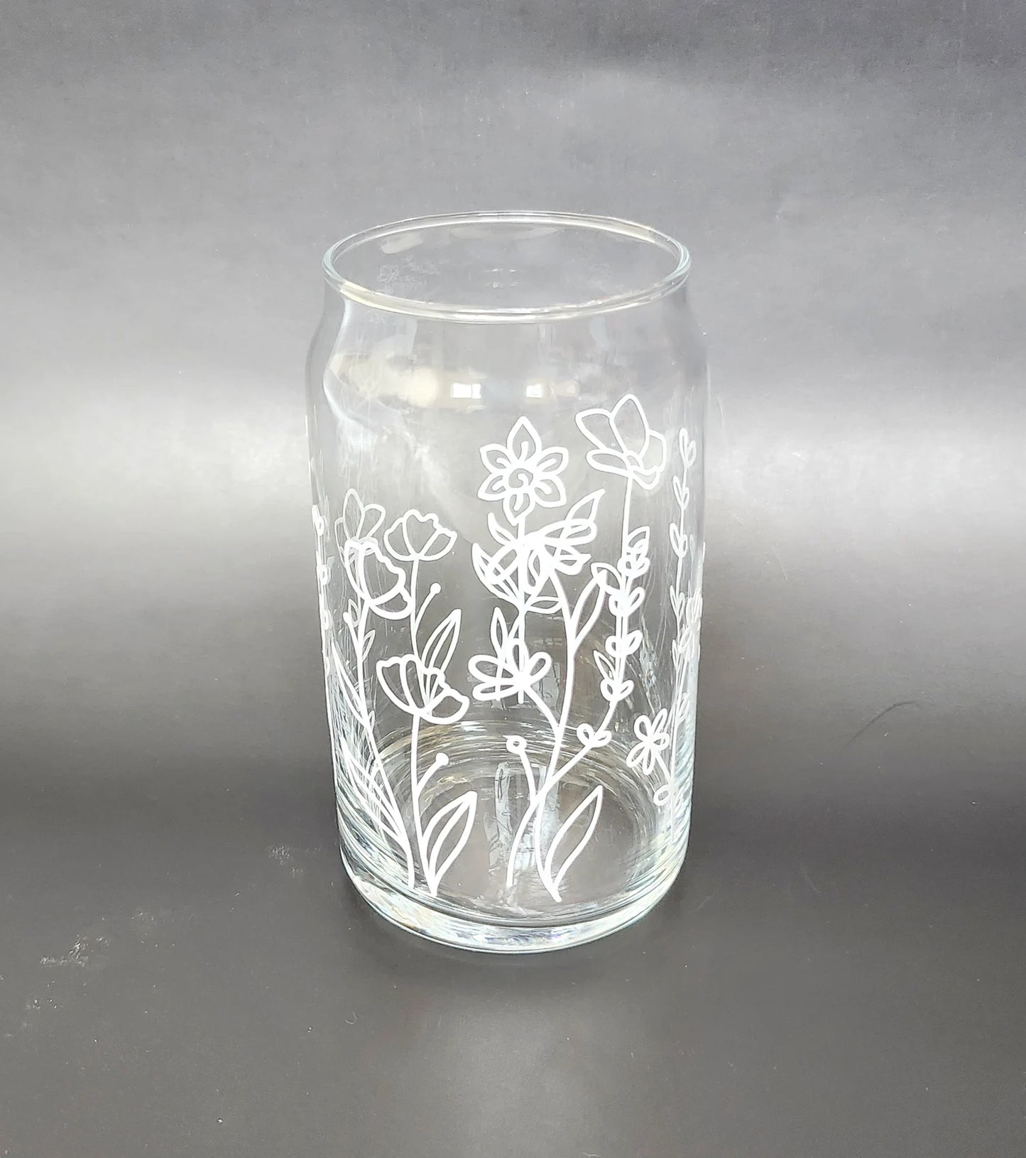 Wildflower Beer Can Glass 16 oz