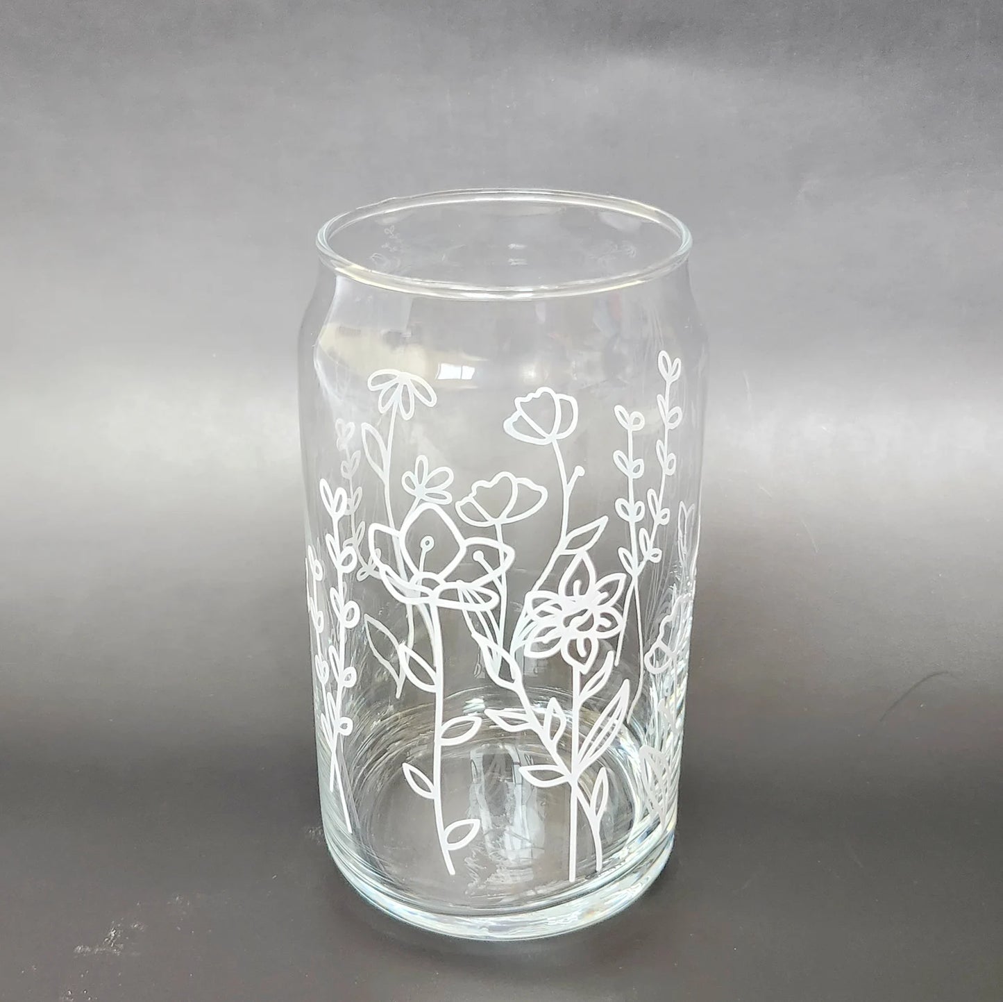 Wildflower Beer Can Glass 16 oz