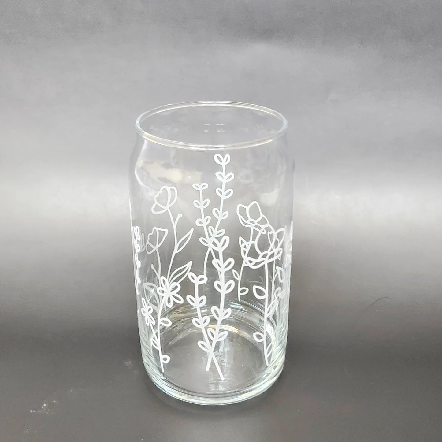 Wildflower Beer Can Glass 16 oz