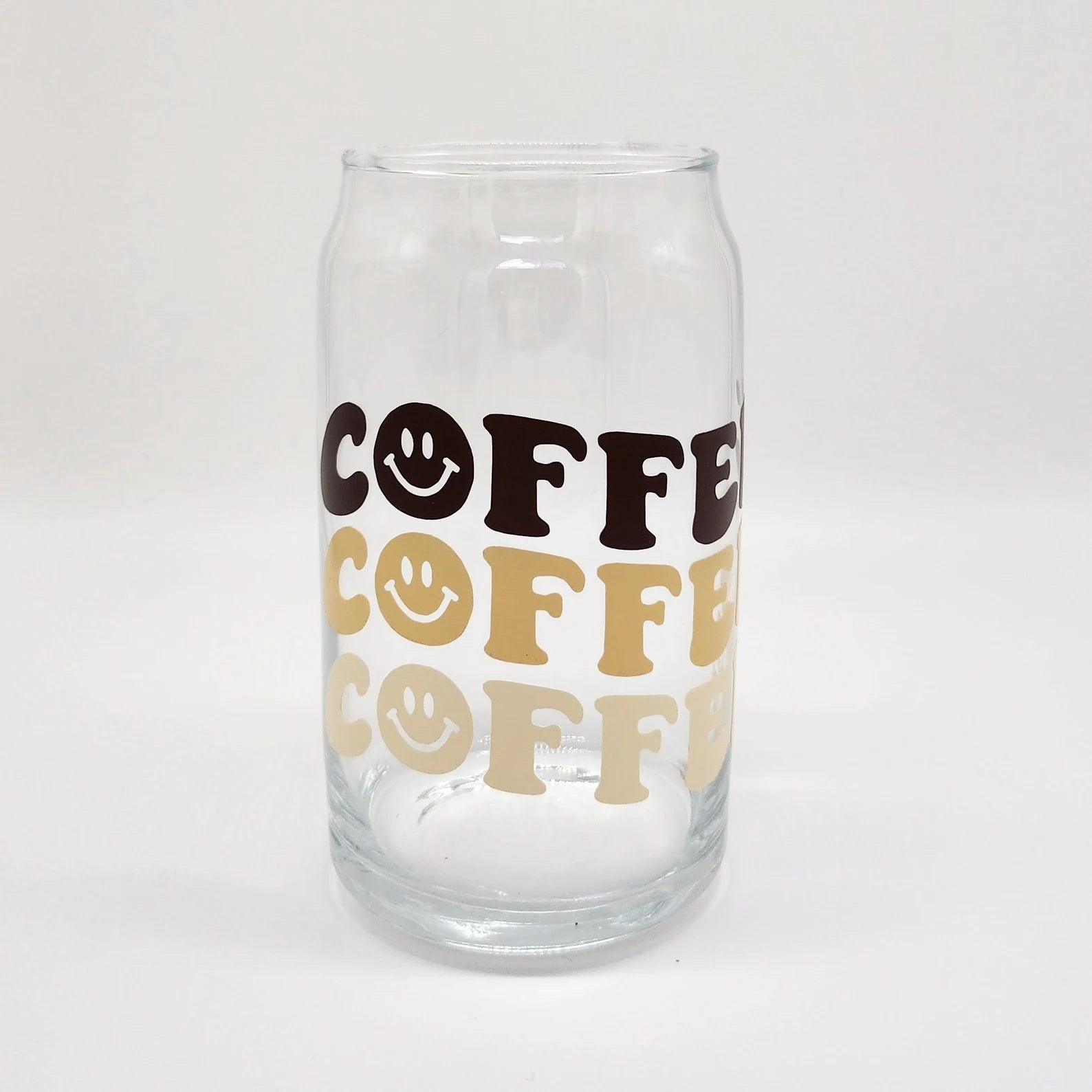 Happy Face Coffee Beer Can Glass 16 oz – Emma & G designs