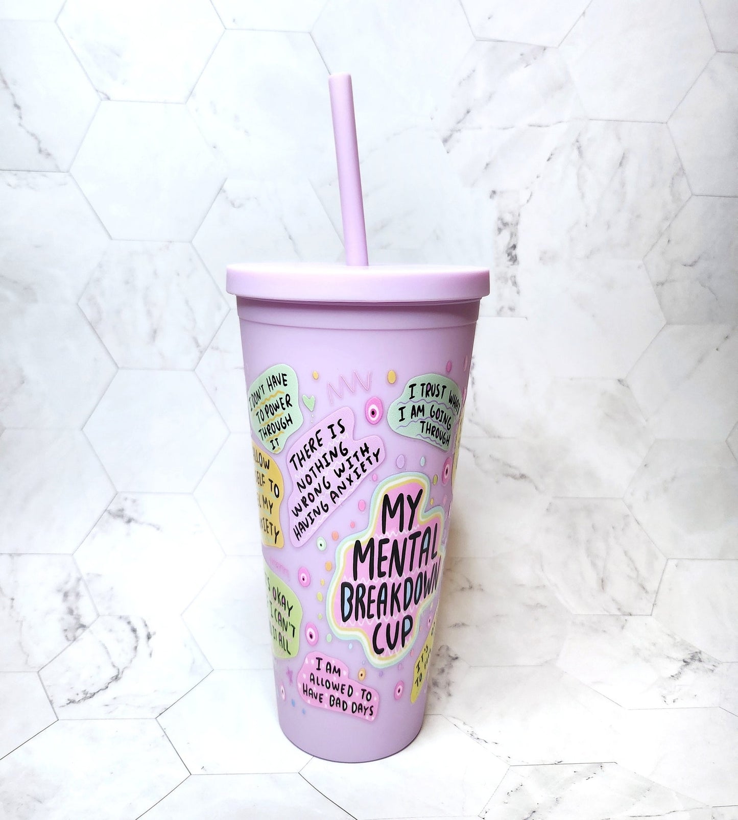 Mental Health Breakdown Cold Cup 22oz