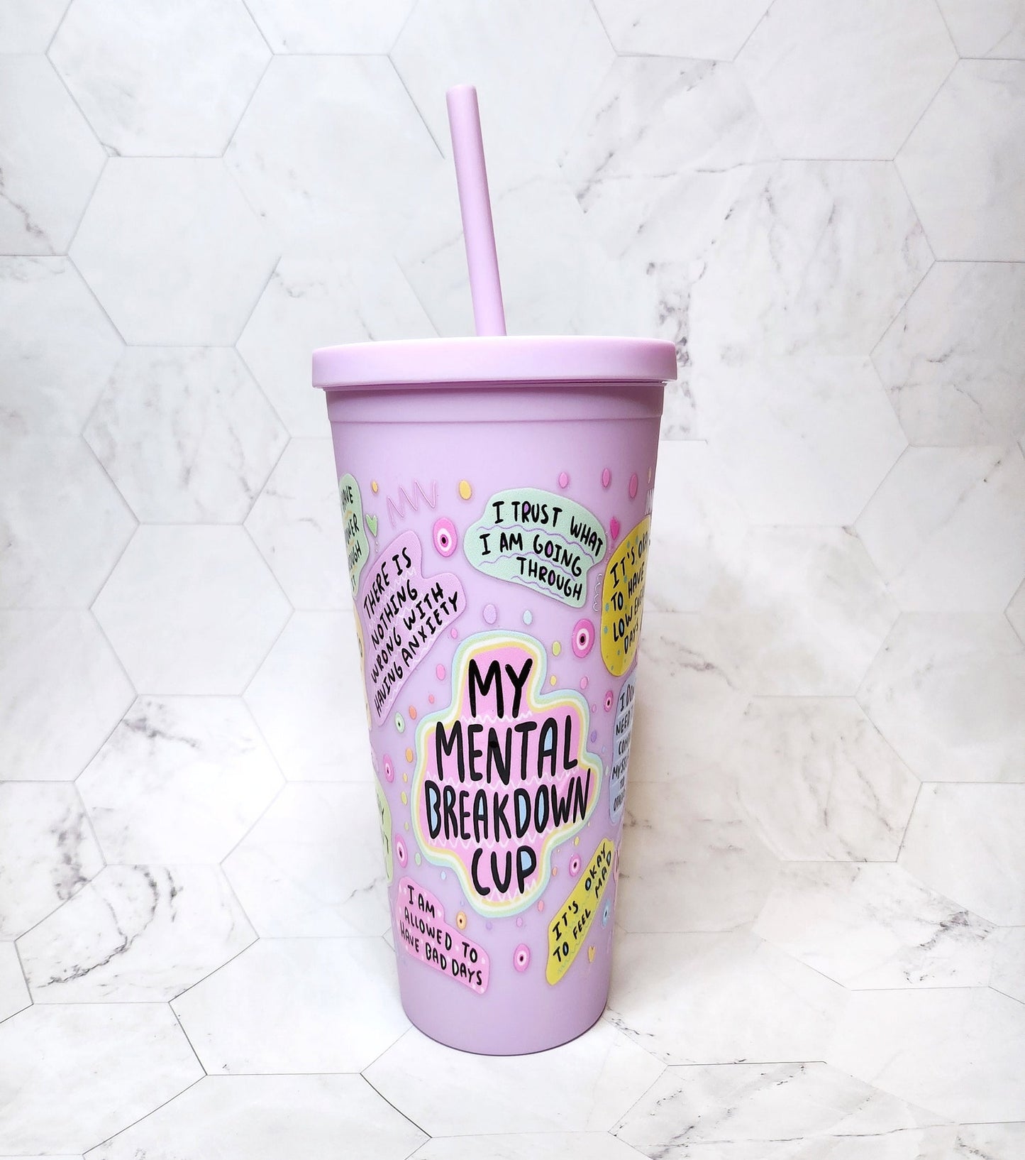 Mental Health Breakdown Cold Cup 22oz