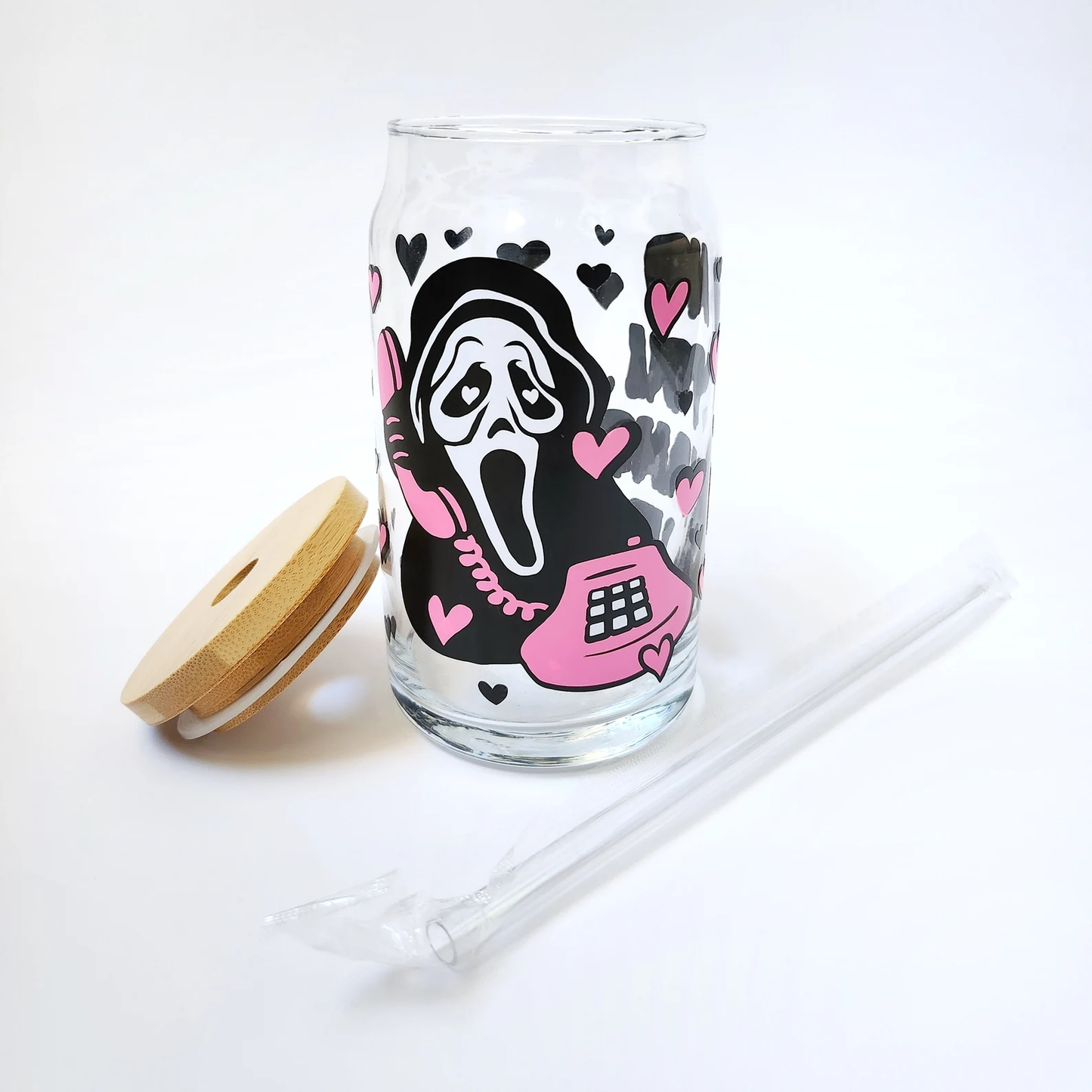 Scream Iced Coffee Glass Cup 16 oz